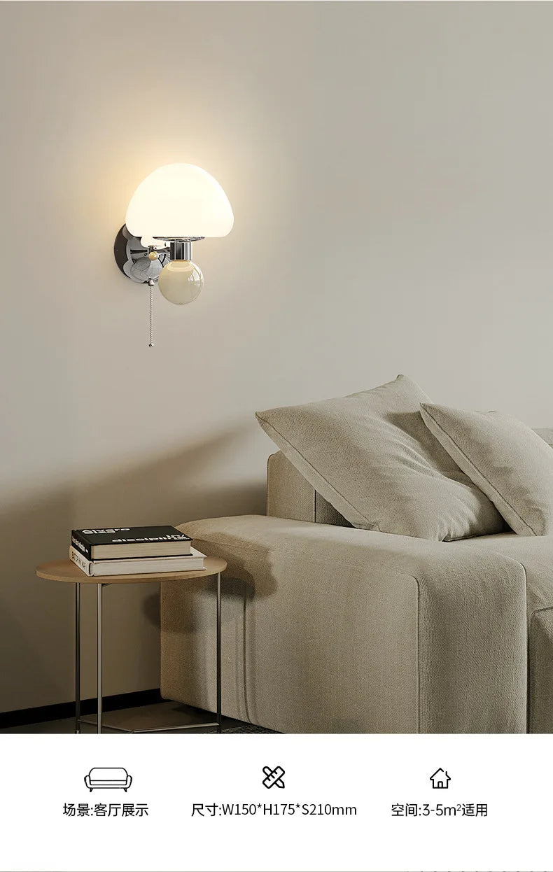 LED Mushroom Wall Sconce with Pull Cord | Kids & Bedroom