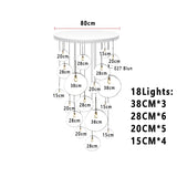 Nordic Lava Glass Multi-Color LED Cluster Pendant – Statement Chandelier