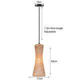 Handwoven Bamboo Pendant Light - Rattan Ceiling Lamp