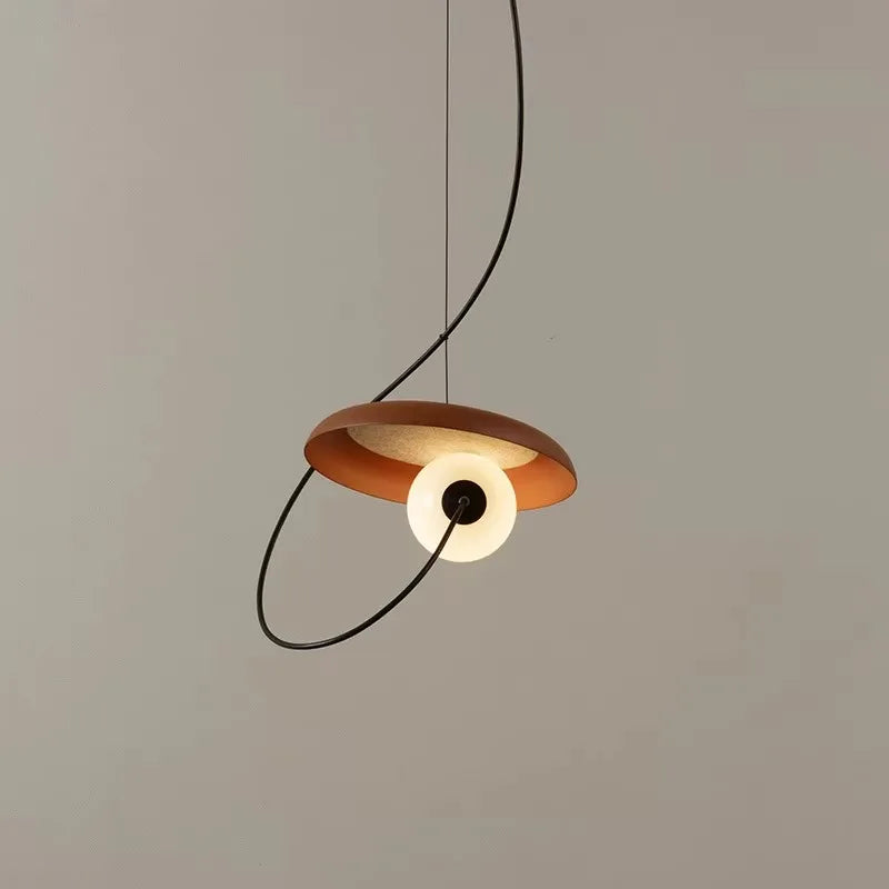 Nordic Modern Metal Pendant Light – Single Hanging Lamp for Bedside, Bar & Kitchen