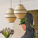 Wabi-Sabi Japanese Fabric Pendant Light - Bedroom & Restaurant