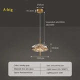 Modern Luxury Nordic Glass LED Pendant Light – Gold & Grey Chandelier for Dining Room