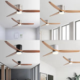 42/52/60inch Low Floor LED Ceiling Fan With 3 Colors Dimmable Light