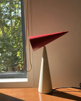 Modern Red Tube LED Table Lamp &mdash; Dimmable 3-Color Reading Light