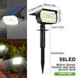 LED Solar Motion Sensor Garden Landscape Spotlight