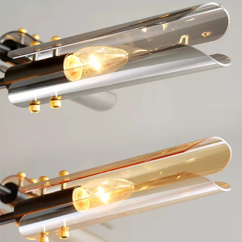 Modern LED Glass Chandelier for Living Room, Dining and Kitchen Island