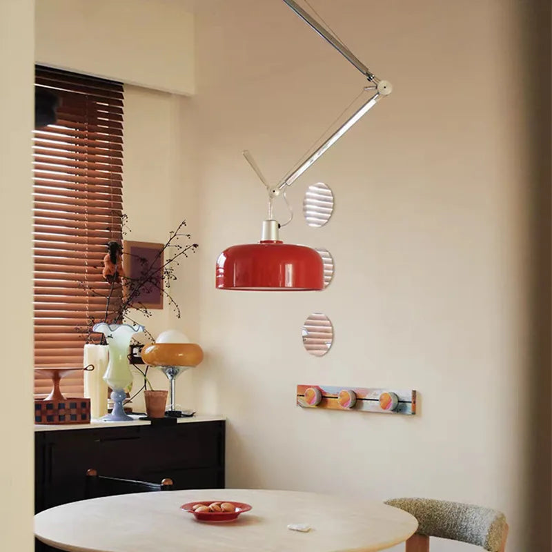 Memphis Swing-Arm Pendant Light — Colorful Modern Fixture