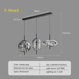 Modern Luxury Nordic Glass LED Pendant Light – Gold & Grey Chandelier for Dining Room