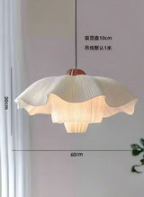 Nordic Petal French Chandelier – Hand-Knitted Cream Pendant Light