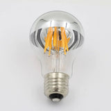 A19 Half Silver Mirror Top Edison LED Filament Bulbs E27 4W 8W 2700K Dimmable, 15 or 25 Pack - Hans Lumiere