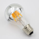 A19 Half Silver Mirror Top Edison LED Filament Bulbs E27 4W 8W 2700K Dimmable, 15 or 25 Pack - Hans Lumiere