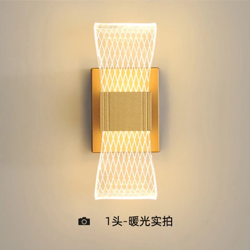 Acrylic Aluminum Wall Bedside Lamp - Hans Lumiere