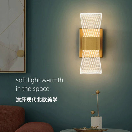 Acrylic Aluminum Wall Bedside Lamp - Hans Lumiere