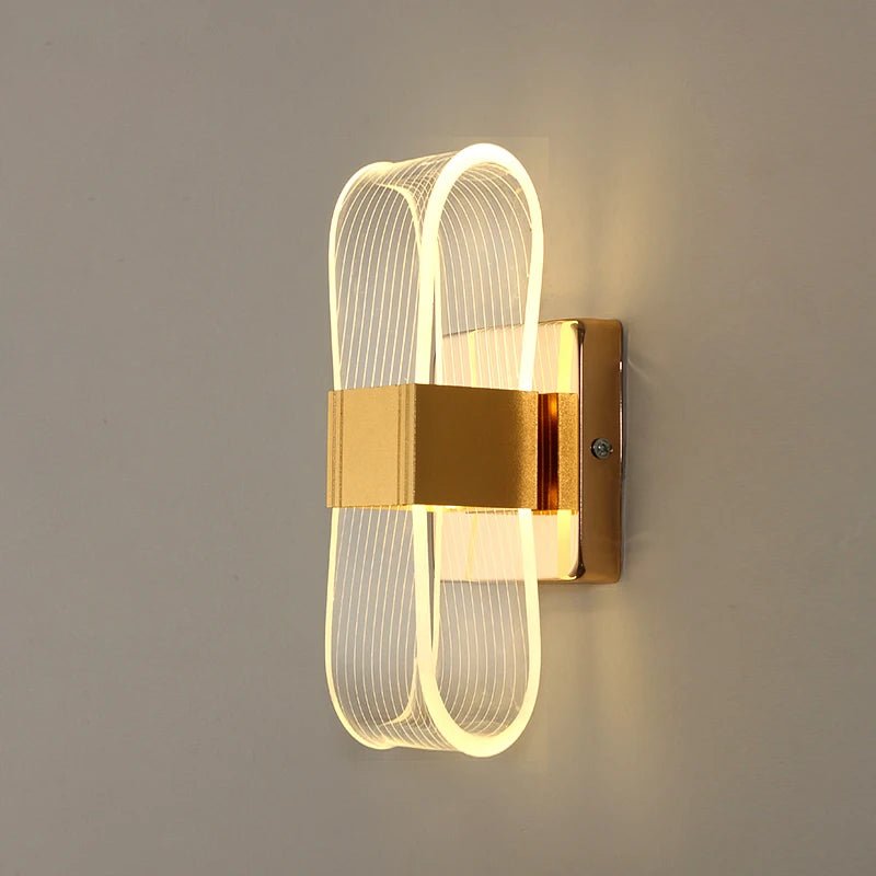 Acrylic Aluminum Wall Bedside Lamp - Hans Lumiere