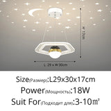 Acrylic Glass Ball Starry Projection LED Ceiling Light - Hans Lumiere