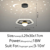 Acrylic Glass Ball Starry Projection LED Ceiling Light - Hans Lumiere
