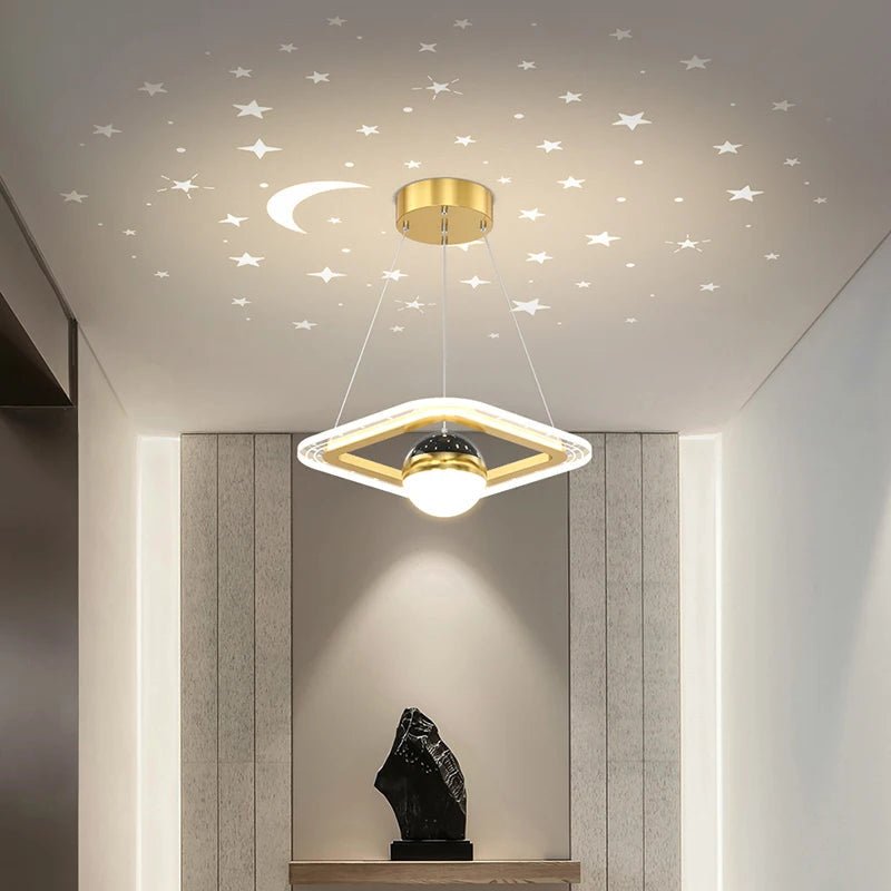 Acrylic Glass Ball Starry Projection LED Ceiling Light - Hans Lumiere