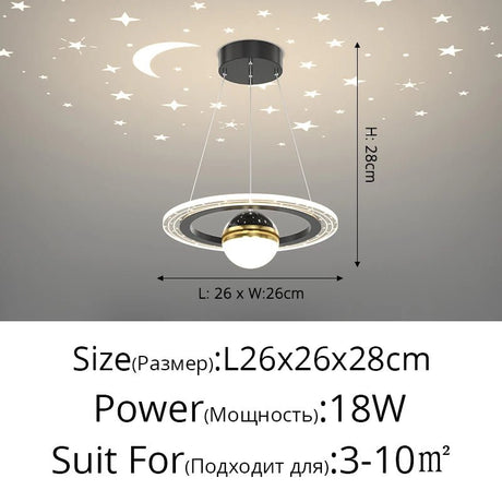 Acrylic Glass Ball Starry Projection LED Ceiling Light - Hans Lumiere
