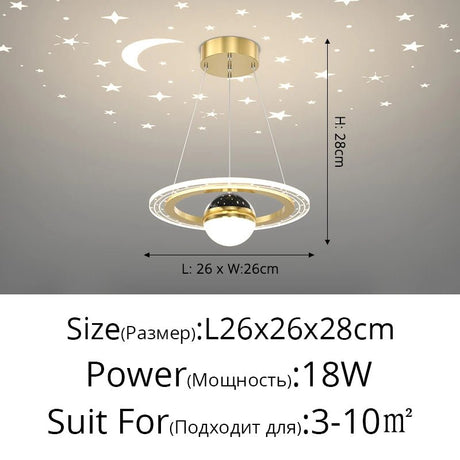 Acrylic Glass Ball Starry Projection LED Ceiling Light - Hans Lumiere