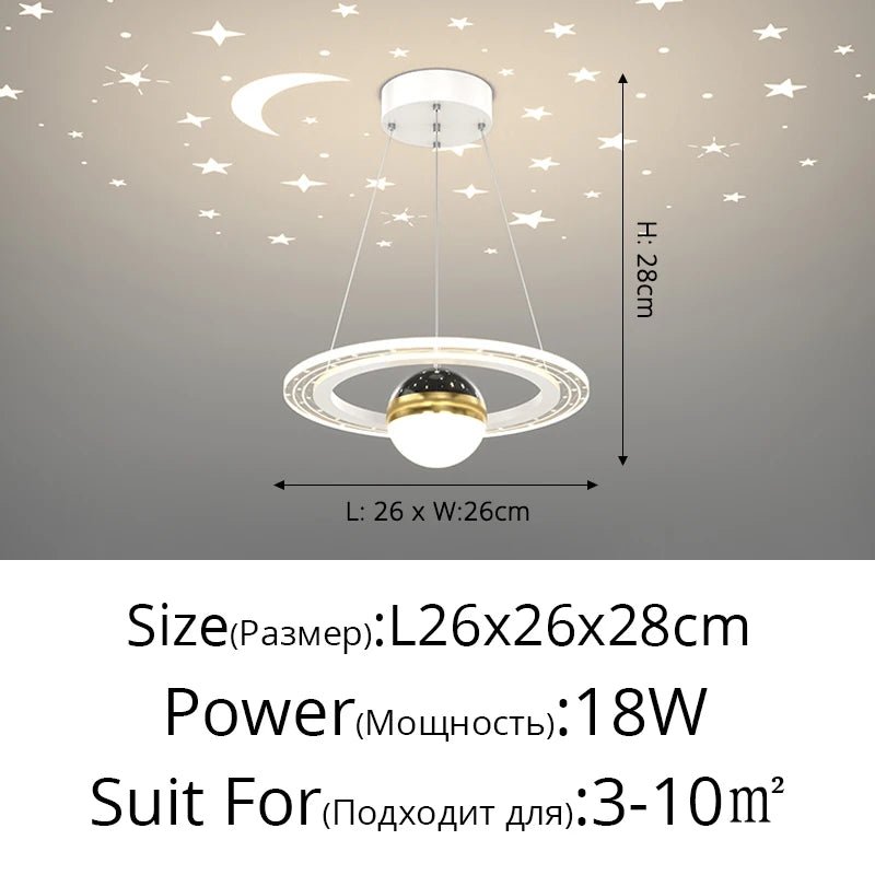 Acrylic Glass Ball Starry Projection LED Ceiling Light - Hans Lumiere
