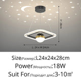 Acrylic Glass Ball Starry Projection LED Ceiling Light - Hans Lumiere