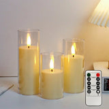 Acrylic Glass Battery Powered LED Flameless Candles - Hans Lumiere