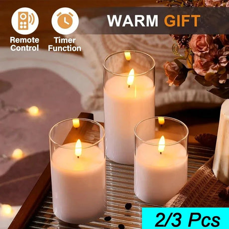 Acrylic Glass Battery Powered LED Flameless Candles - Hans Lumiere
