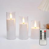 Acrylic Glass Battery Powered LED Flameless Candles - Hans Lumiere