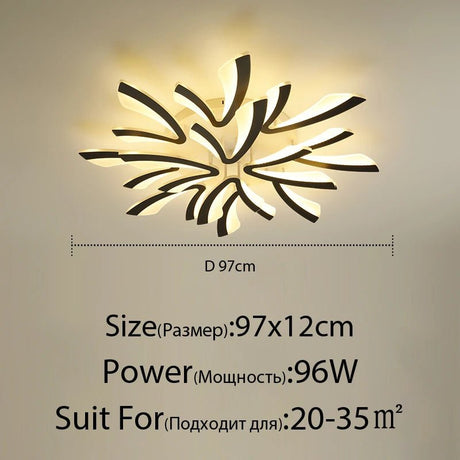 Acrylic LED Ceiling Chandelier With Remote Control - Hans Lumiere
