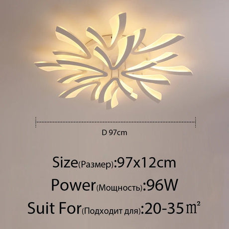 Acrylic LED Ceiling Chandelier With Remote Control - Hans Lumiere
