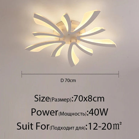 Acrylic LED Ceiling Chandelier With Remote Control - Hans Lumiere