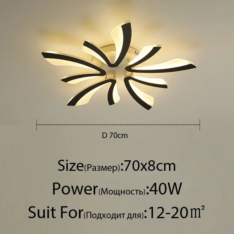Acrylic LED Ceiling Chandelier With Remote Control - Hans Lumiere