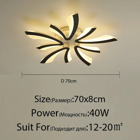 Acrylic LED Ceiling Chandelier With Remote Control - Hans Lumiere