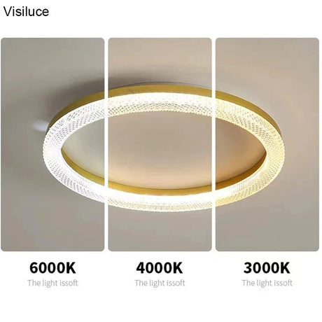 Acrylic LED Dimmable Ceiling Lamp With Remote Control - Hans Lumiere