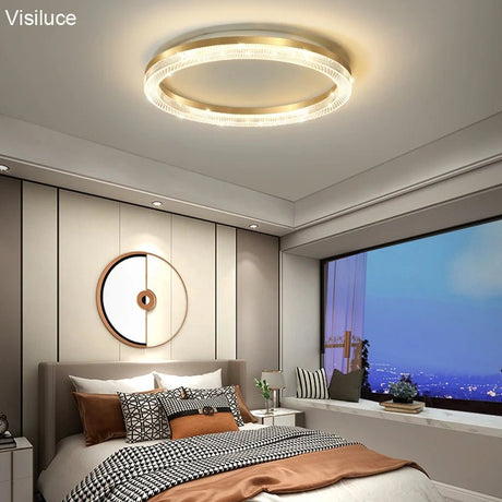 Acrylic LED Dimmable Ceiling Lamp With Remote Control - Hans Lumiere