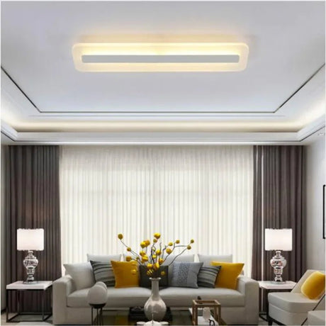 Acrylic Ultra Thin Long Bar LED Ceiling Light - Hans Lumiere