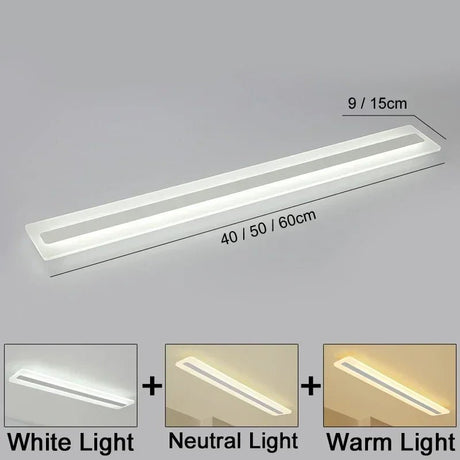 Acrylic Ultra Thin Long Bar LED Ceiling Light - Hans Lumiere