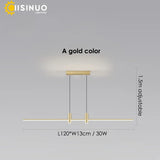 Adjustable Black/Gold Linear Hanging LED Pendant Light - Hans Lumiere