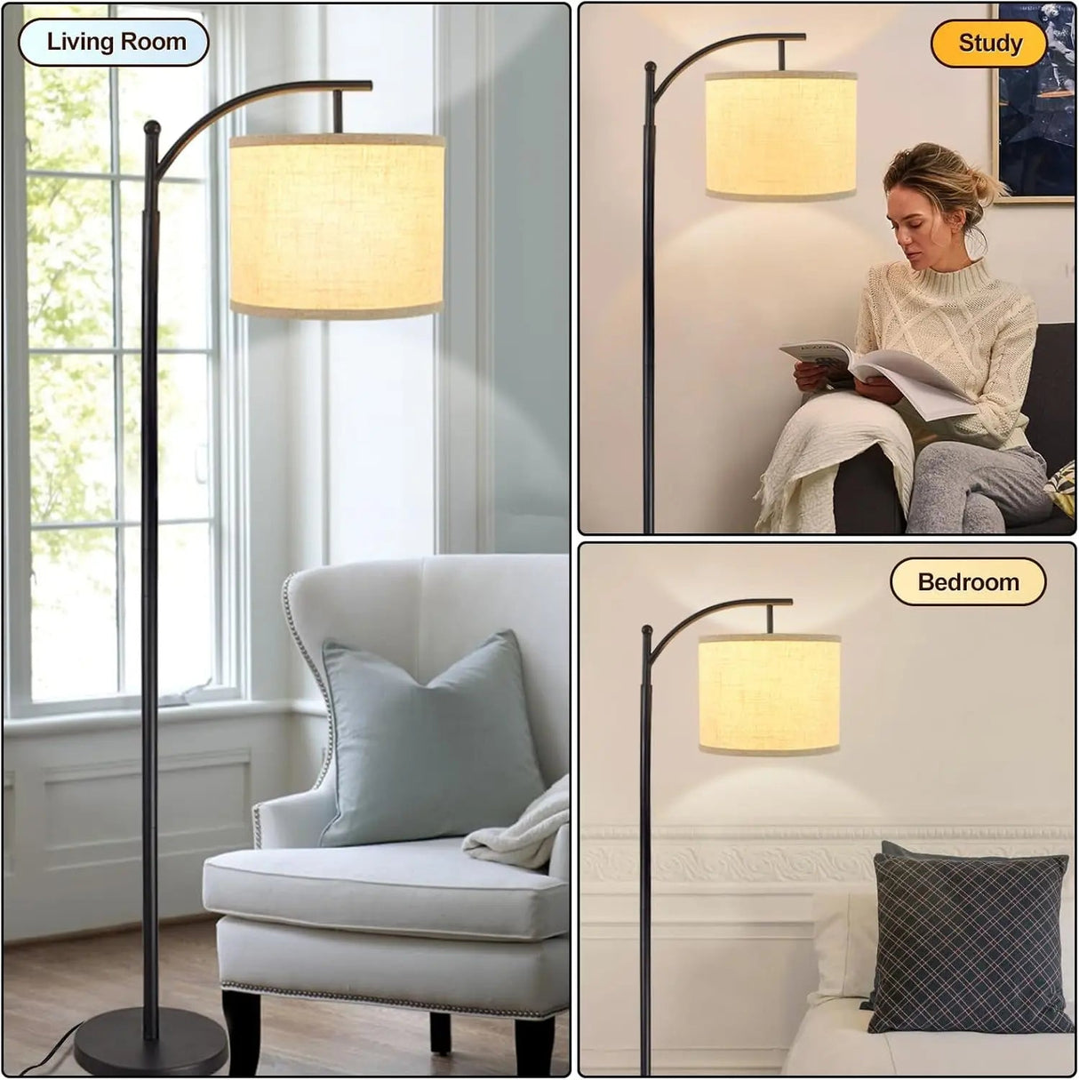 Adjustable Modern LED Floor Lamp Dimmable 3 Color - Hans Lumiere