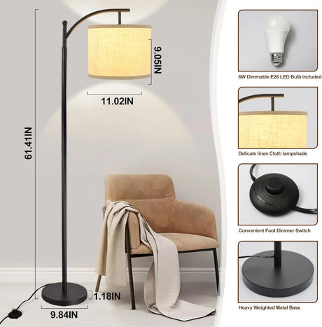 Adjustable Modern LED Floor Lamp Dimmable 3 Color - Hans Lumiere