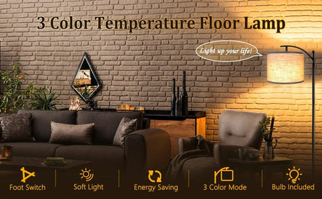 Adjustable Modern LED Floor Lamp Dimmable 3 Color - Hans Lumiere