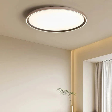 Aluminum Acrylic Ultrathin LED Circle Ring Ceiling Light - Hans Lumiere