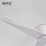 Aluminum Blade White Black Ceiling Fan With Remote Control - Hans Lumiere