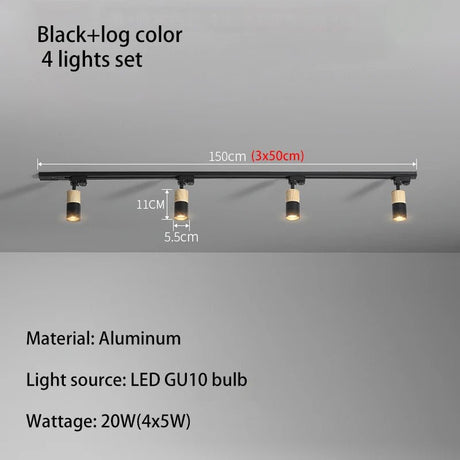 Aluminum COB LED Track Lights - Hans Lumiere