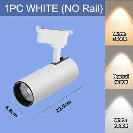 Aluminum LED Track Light 3 Color Rainbow Hill Spotlight - Hans Lumiere