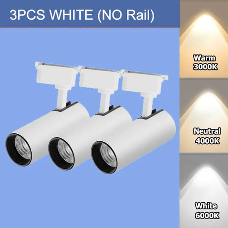 Aluminum LED Track Light 3 Color Rainbow Hill Spotlight - Hans Lumiere
