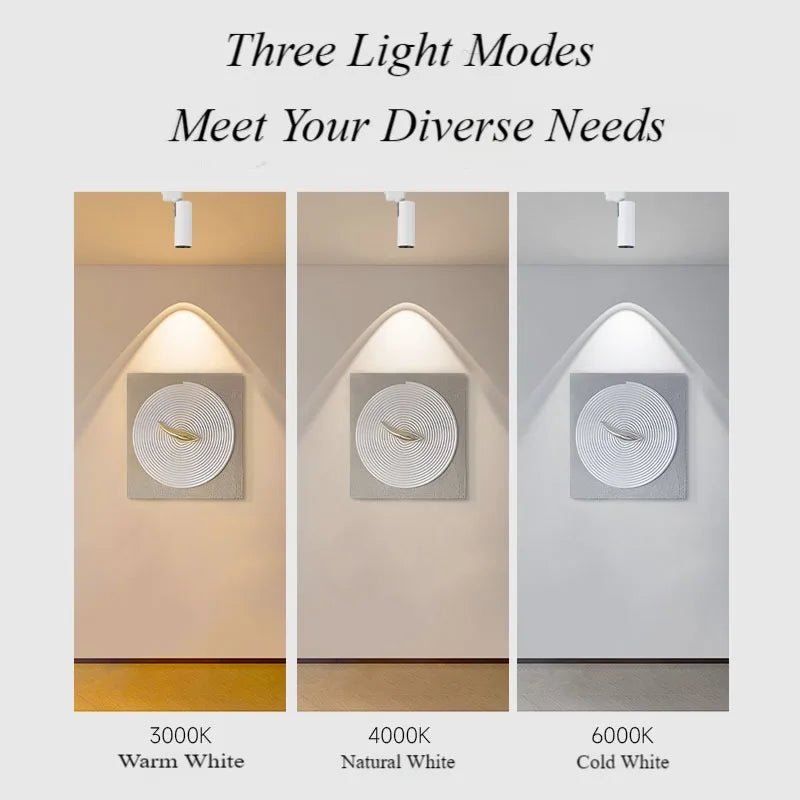 Aluminum LED Track Light 3 Color Rainbow Hill Spotlight - Hans Lumiere