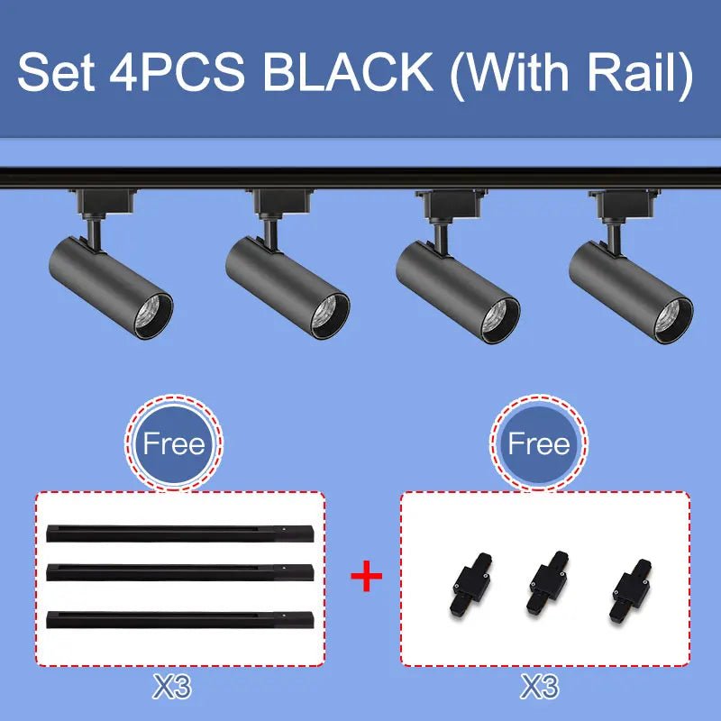 Aluminum LED Track Light 3 Color Rainbow Hill Spotlight - Hans Lumiere