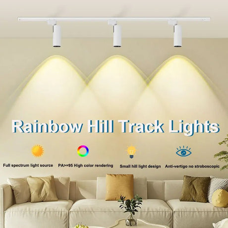 Aluminum LED Track Light 3 Color Rainbow Hill Spotlight - Hans Lumiere