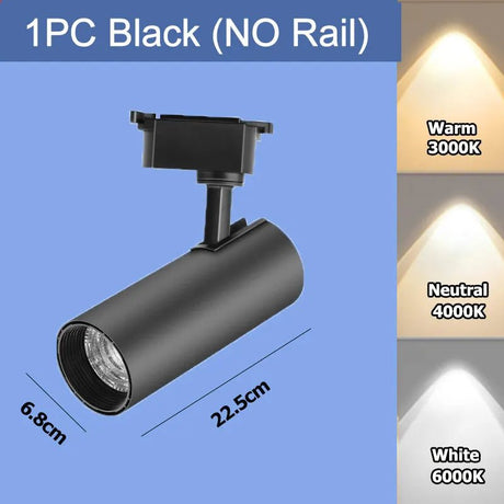 Aluminum LED Track Light 3 Color Rainbow Hill Spotlight - Hans Lumiere